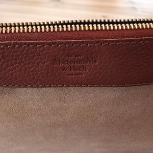 NWT Leather Suede Clutch A&F Abercrombie & Fitch